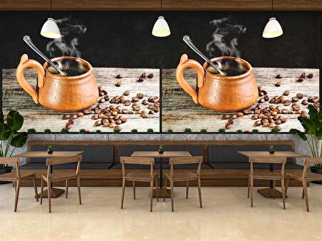 Fincanda Kahve Cafe Duvar Kağıdı Baskı
