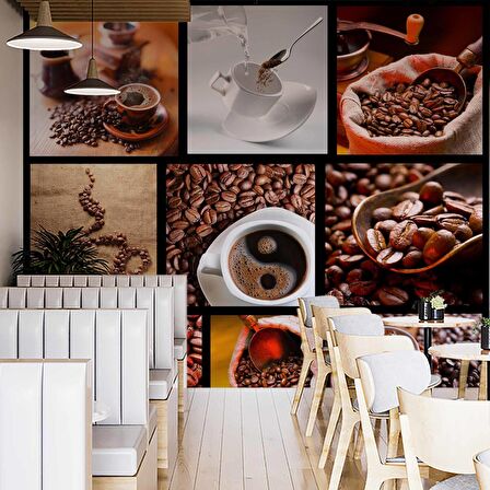 Kahveli Duvar Kağıdı Posterleri Cafe Duvar Kağıdı Baskı