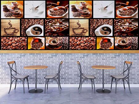 Kahveli Duvar Kağıdı Posterleri Cafe Duvar Kağıdı Baskı