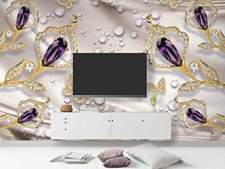 Swarovski Taşlı Duvar Kağıdı Baskı