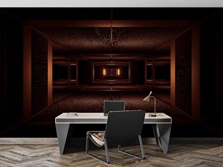 3 Boyutlu Derinlik, Tünel Duvar Kağıdı Baskı