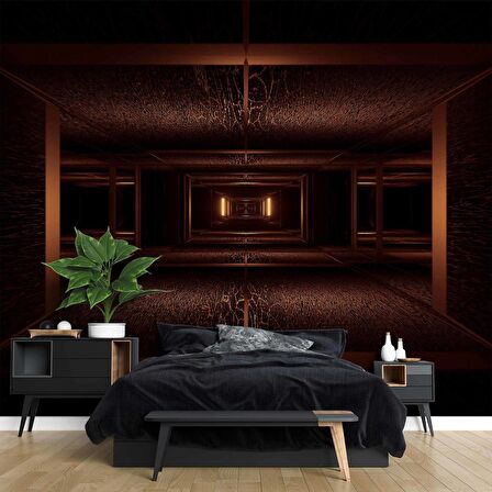 3 Boyutlu Derinlik, Tünel Duvar Kağıdı Baskı