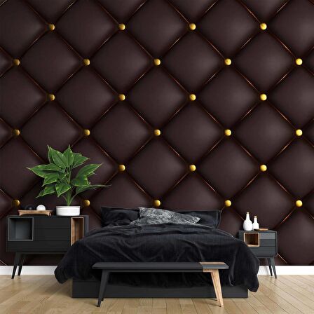 3 Boyutlu Deri Desenli Duvar Kağıdı Baskı