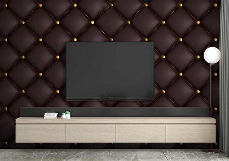 3 Boyutlu Deri Desenli Duvar Kağıdı Baskı