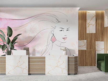 Kadın Güzellik Salonu Duvar Kağıdı Baskı