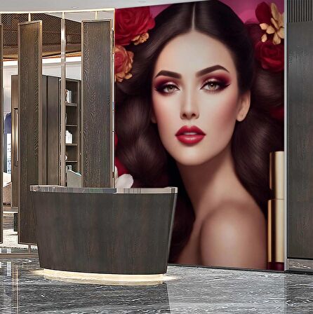 Kadın Güzellik Merkezi Duvar Kağıdı Baskı