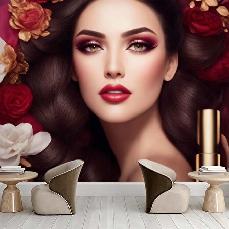 Kadın Güzellik Merkezi Duvar Kağıdı Baskı