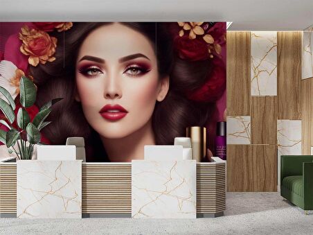 Kadın Güzellik Merkezi Duvar Kağıdı Baskı
