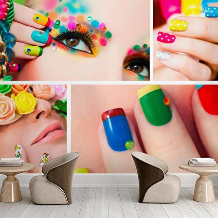 Kadın Güzellik Merkezi-Kuaför Duvar Kağıdı Baskı