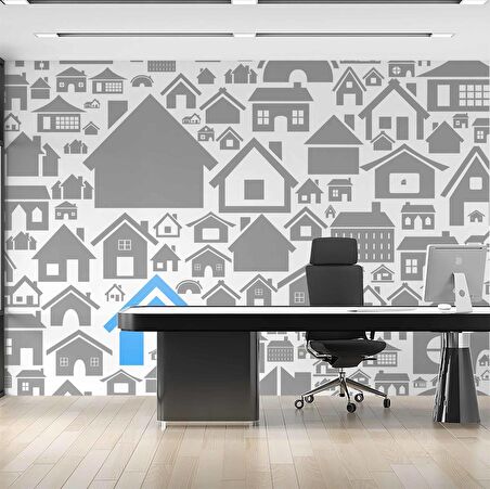 Ev Suliyetli Emlak Temalı Duvar Kağıdı Baskı