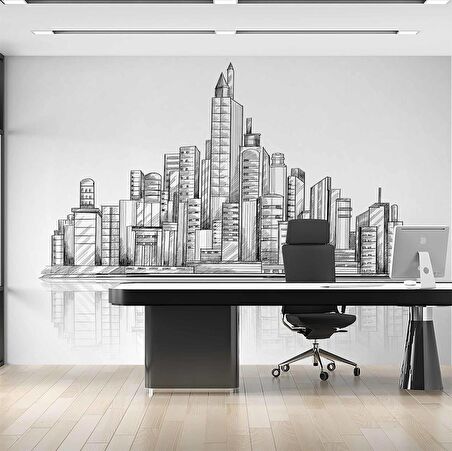 Bina Suliyetli İnşaat Temalı Duvar Kağıdı Baskı