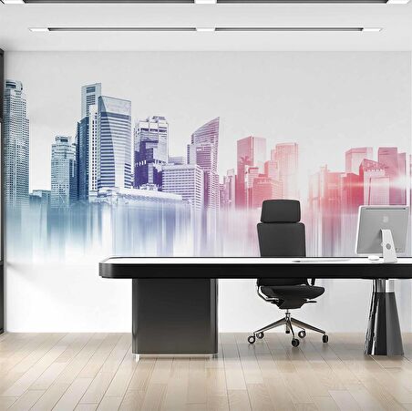 Bina Çizimi Temalı Duvar Kağıdı Baskı