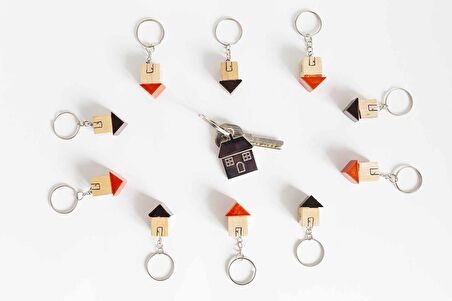 Ev-Anahtarlık Temalı Duvar Kağıdı Baskı