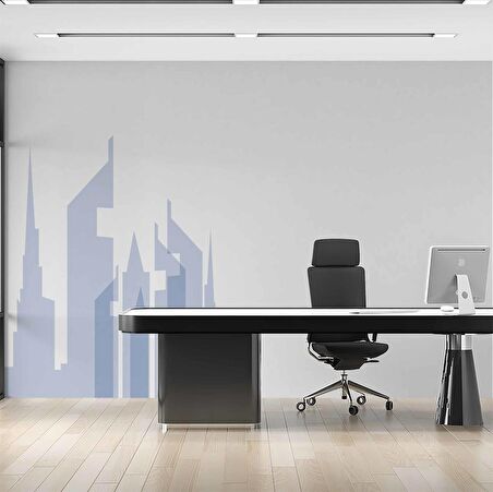 Ev Desenli Emlak Temalı Duvar Kağıdı Baskı