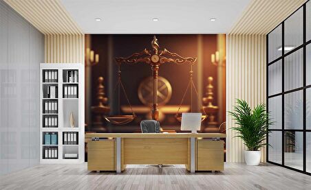 Adalet Temalı Duvar Kağıdı Baskı