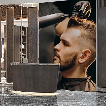 Erkek Kuaförü Duvar Kağıdı Baskı