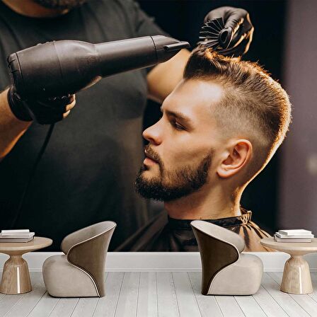 Erkek Kuaförü Duvar Kağıdı Baskı