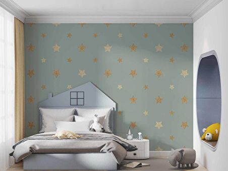 Yıldız Temalı Çocuk Odası Duvar Kağıdı Baskı