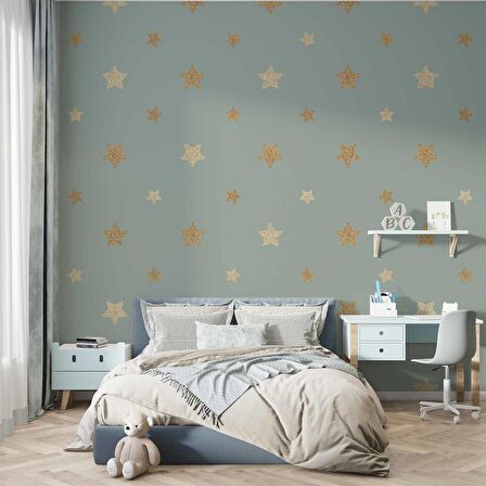 Yıldız Temalı Çocuk Odası Duvar Kağıdı Baskı