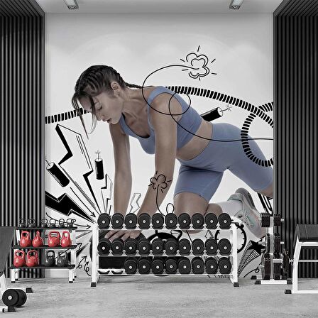 Spor Salonu Duvar Kağıdı Baskı