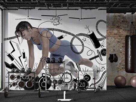 Spor Salonu Duvar Kağıdı Baskı