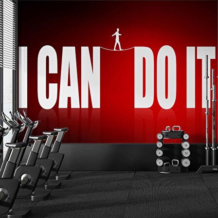 Yazılı Spor Salonu Duvar Kağıdı Baskı