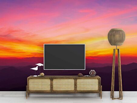 Günbatımı Manzaralı Duvar Kağıdı Baskı