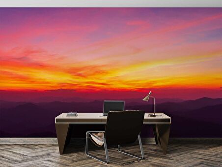 Günbatımı Manzaralı Duvar Kağıdı Baskı