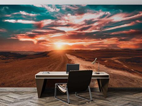 Günbatımı Manzaralı Duvar Kağıdı Baskı