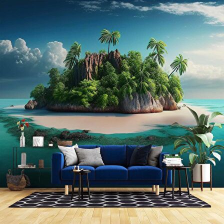 Ada Manzaralı Duvar Kağıdı Baskı