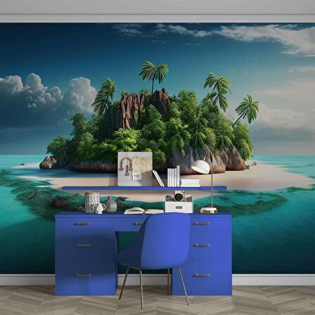 Ada Manzaralı Duvar Kağıdı Baskı