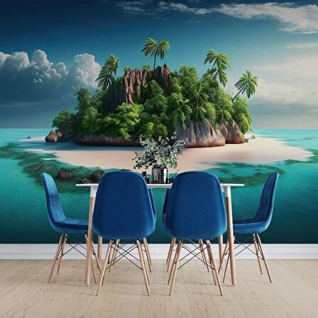 Ada Manzaralı Duvar Kağıdı Baskı