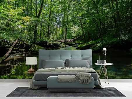 Nehir Manzaralı Duvar Kağıdı Baskı