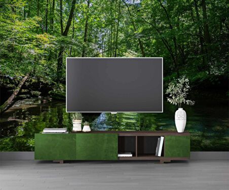 Nehir Manzaralı Duvar Kağıdı Baskı