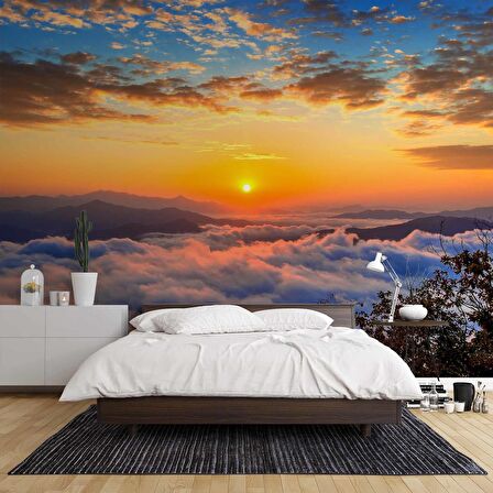 Bulut Gündoğumu Manzaralı Duvar Kağıdı Baskı