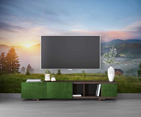 Dağ Bulut Gündoğumu Manzaralı Duvar Kağıdı Baskı