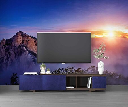 Dağ Bulut Gündoğumu Manzaralı Duvar Kağıdı Baskı