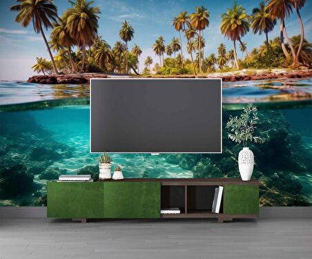 Ada Su Altı Duvar Kağıdı Baskı