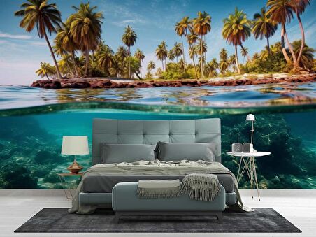 Ada Su Altı Duvar Kağıdı Baskı