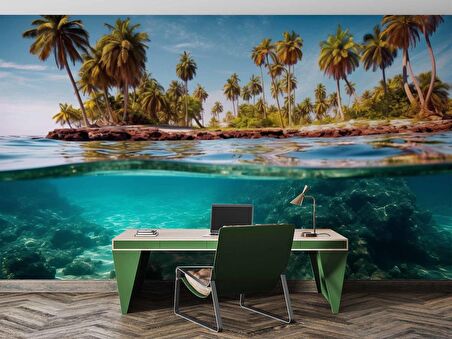 Ada Su Altı Duvar Kağıdı Baskı