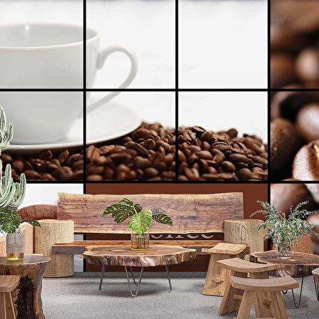 Cafe için Duvar Kağıdı Baskı