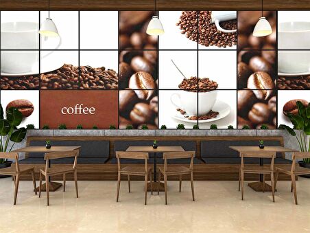Cafe için Duvar Kağıdı Baskı