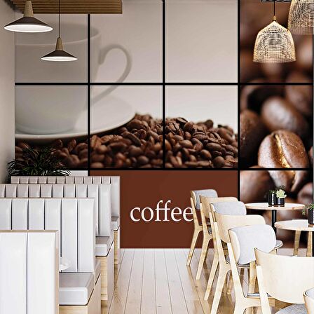 Cafe için Duvar Kağıdı Baskı