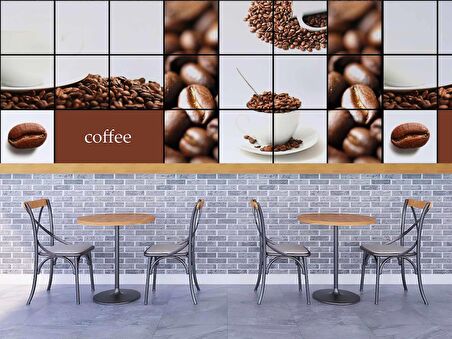 Cafe için Duvar Kağıdı Baskı
