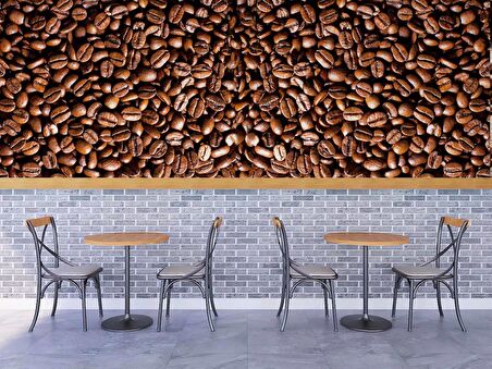 Kahve Çekirdeği Cafe Duvar Kağıdı Baskı