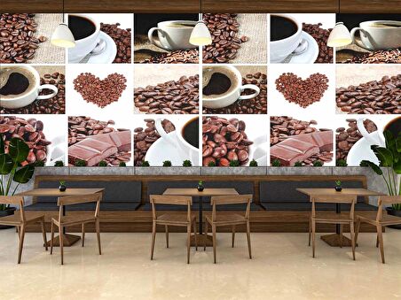 Kahve Cafe Duvar Kağıdı Baskı