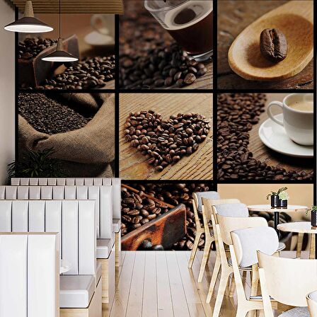 Kahveli Duvar Kağıdı Posterleri Cafe Duvar Kağıdı Baskı