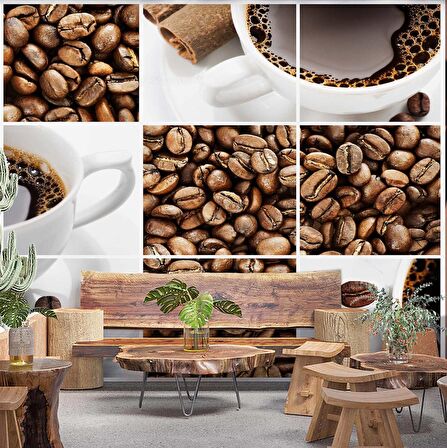 Kahve Çekirdeği Cafe Duvar Kağıdı Baskı