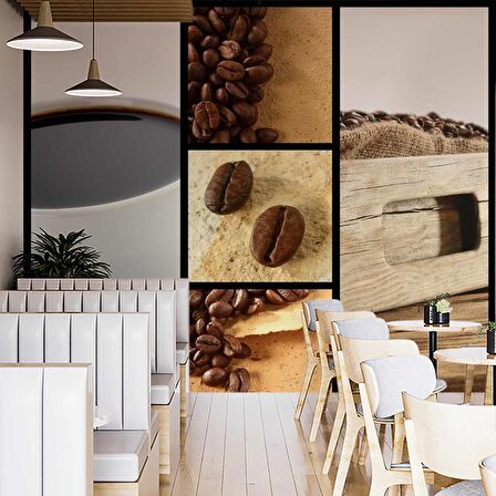 Kahve Temalı Cafe Duvar Kağıdı Baskı
