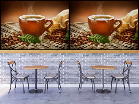 Fincanda Kahve Duvar Kağıdı Baskı